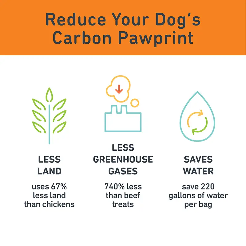 reduce carbon footprint with Jiminy's Soft and Chewy Training Treats with Cricket Protein
