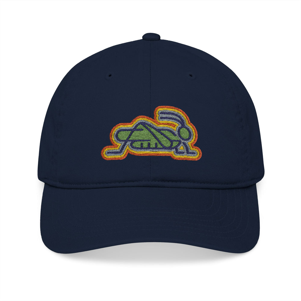 70's Style Rainbow Cricket - Organic Baseball Cap (Embroidery)