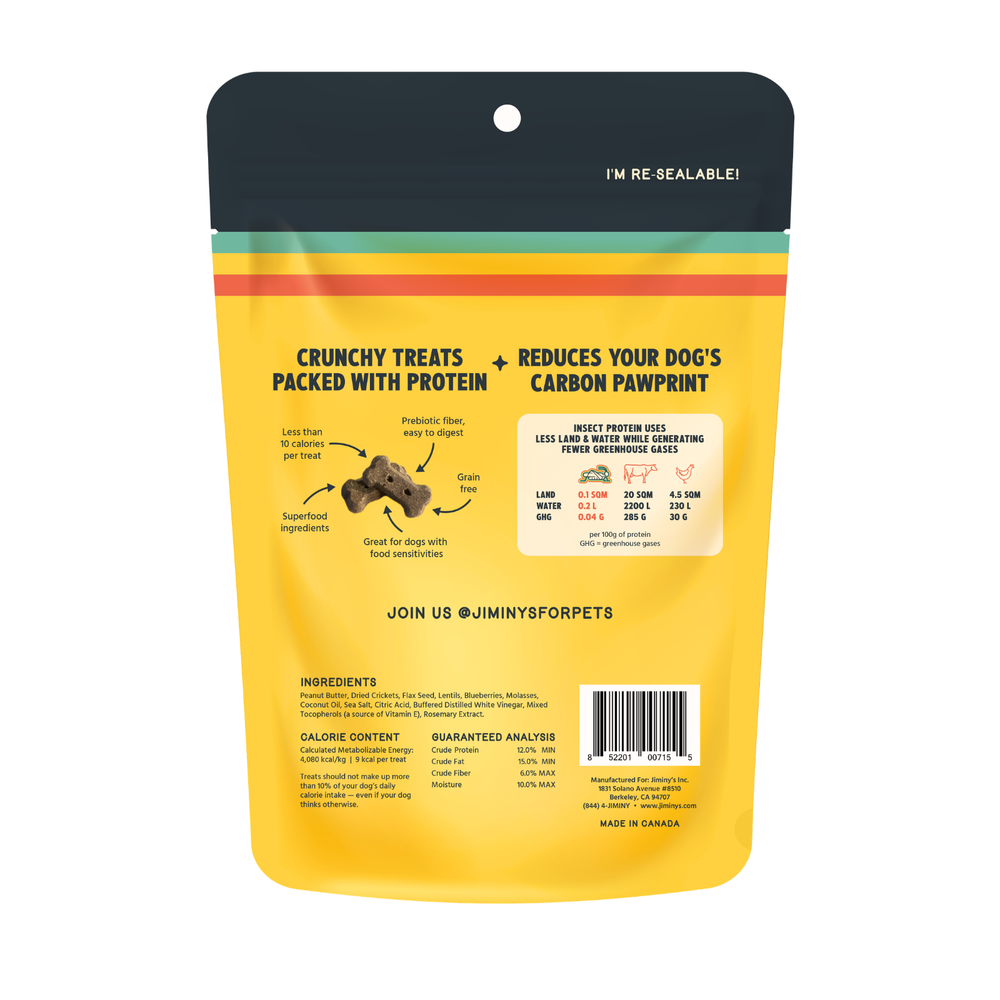 Crunchy Dog Treats Peanut Butter, Flaxseed & Blueberry Recipe