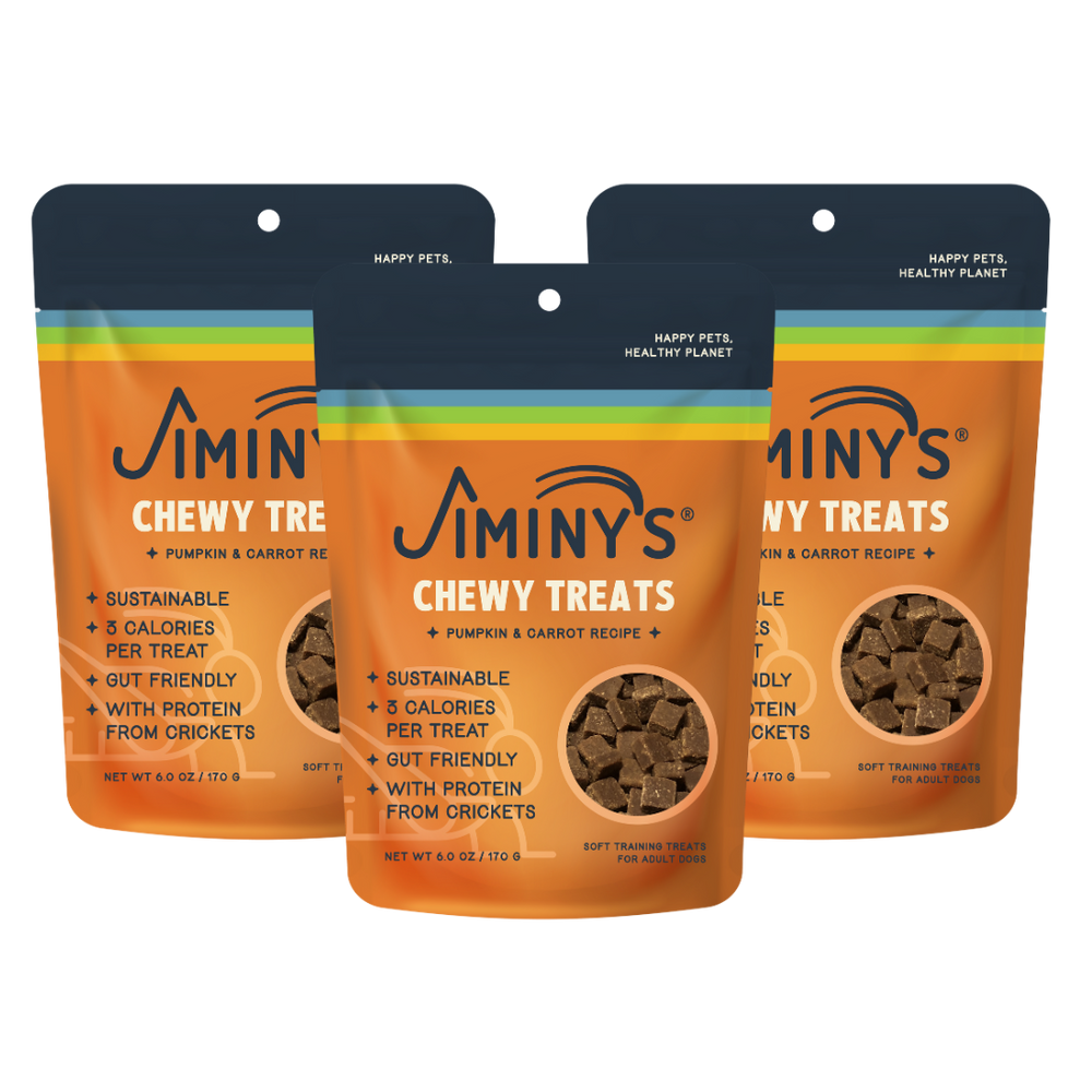 3 pack bundle of Pumpkin & Carrot Chewy Training Treats