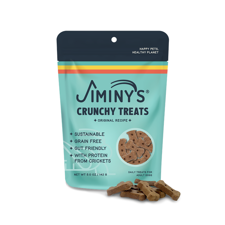 Jiminy's Original Recipe Dog Treats: soft-Baked Biscuits Dog Biscuits with Crickets, Lentils, Pumpkin front