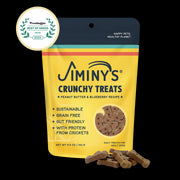 Jiminy's Peanut Butter and Blueberry Recipe Dog Treats - Soft-Baked Biscuits with Cricket Protein and Blueberries front bag