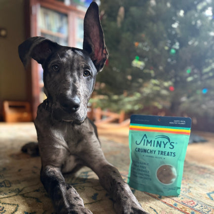 have you heard, Jiminy's original crunchy dog treats are delicious.