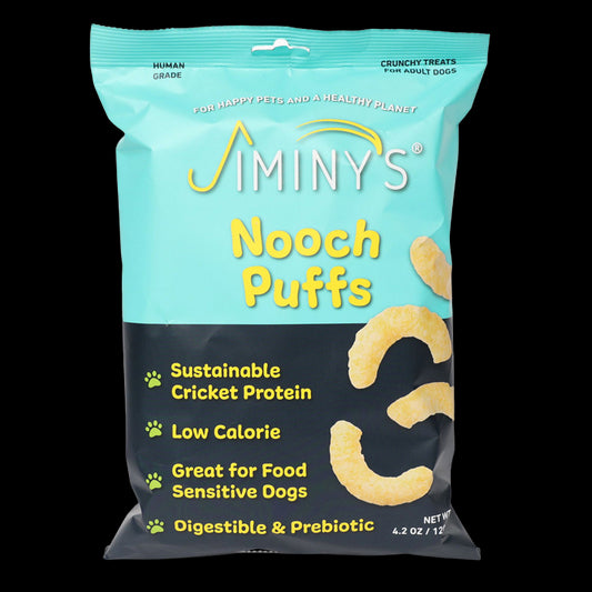 Jiminy's Nooch Puffs: Crunchy, Nutritious Dog Treats with Cricket Protein front