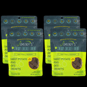 Jiminy's Sweet Potato & Peas 4 Pack Bundle: Soft and Chewy Training Treats with Cricket Protein